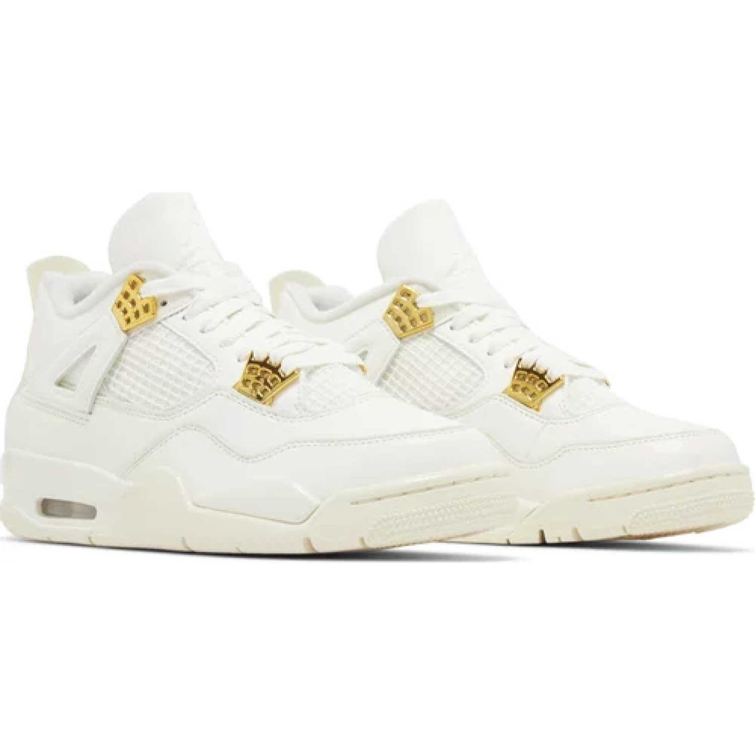 Wmns Air Jordan 4 Retro 'Metallic Sail Gold' - Image 4
